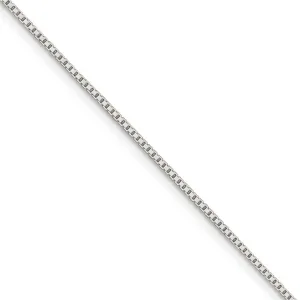 1.1mm, Sterling Silver, Solid Box Chain Necklace