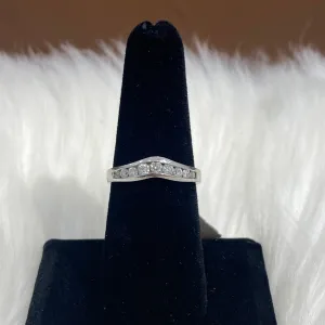 14K White Gold Diamond Luxury Engagement Ring Ct Dia / 3.2gr / Size 7