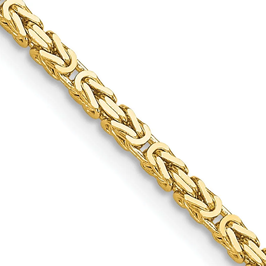 14k Yellow Gold Polish 2.00-mm Byzantine Chain