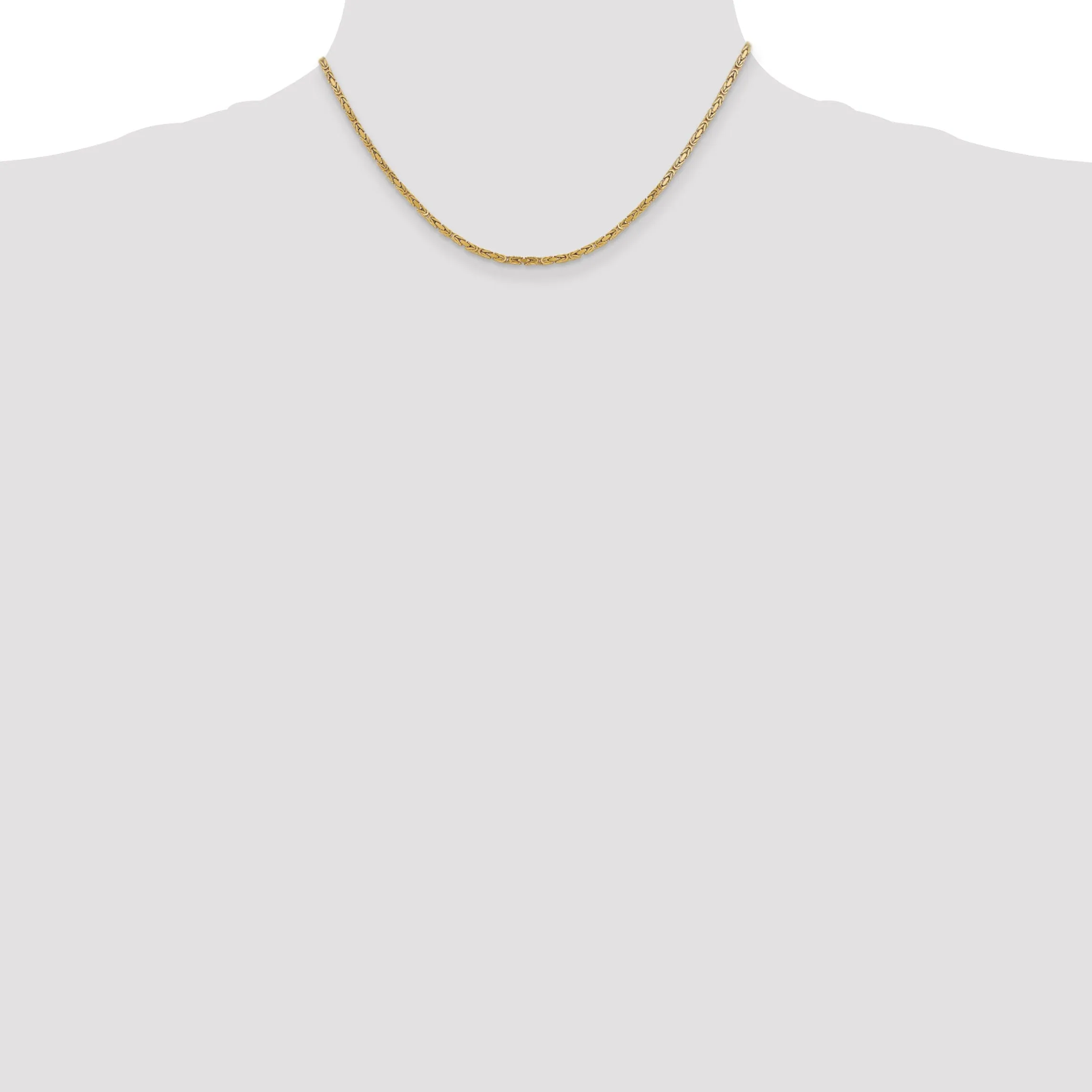 14k Yellow Gold Polish 2.00-mm Byzantine Chain