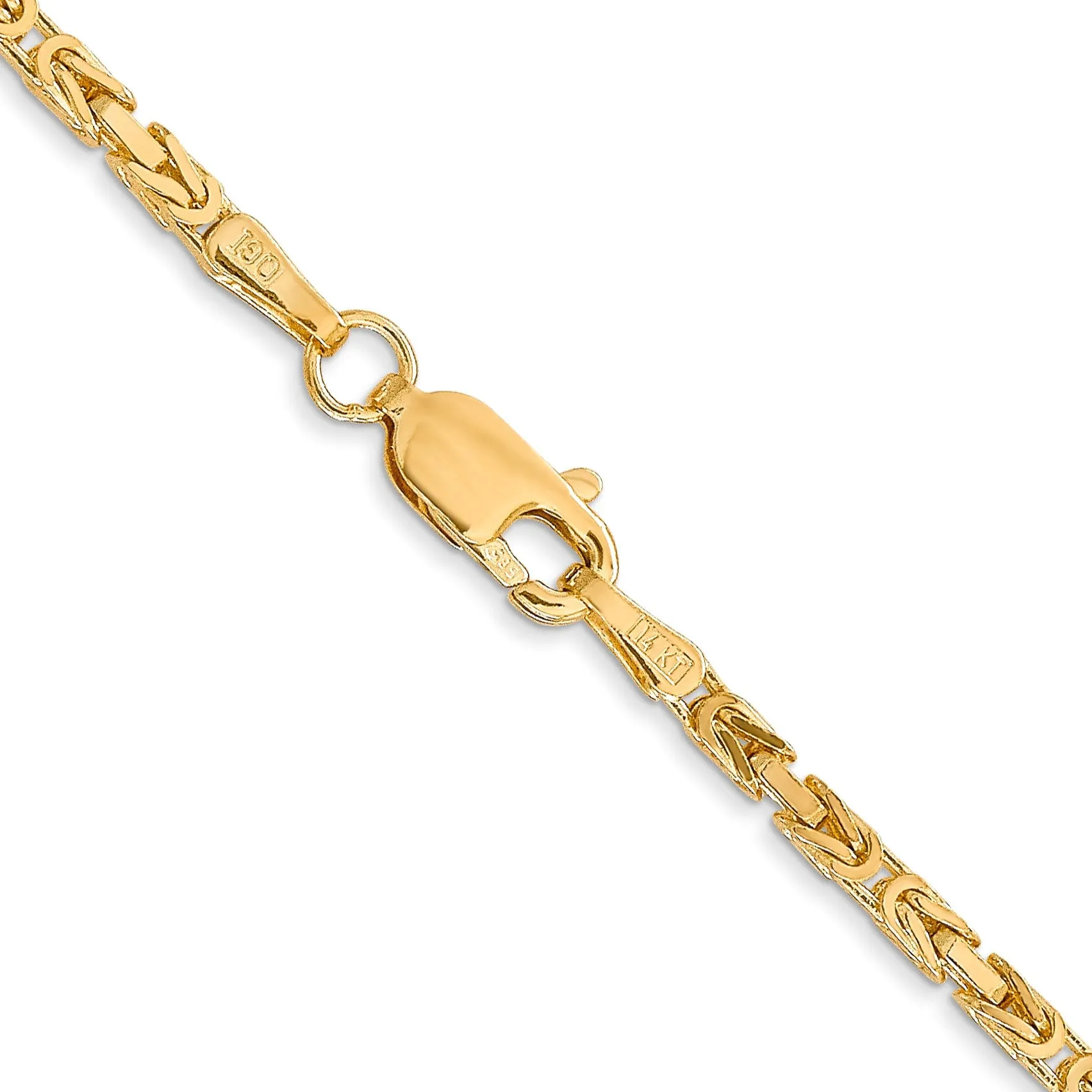 14k Yellow Gold Polish 2.00-mm Byzantine Chain