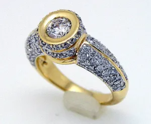 1.79ct Pave' Diamond Engagement Ring