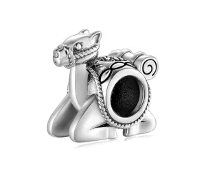 3D Sitting Camel Charm 925 Sterling Silver