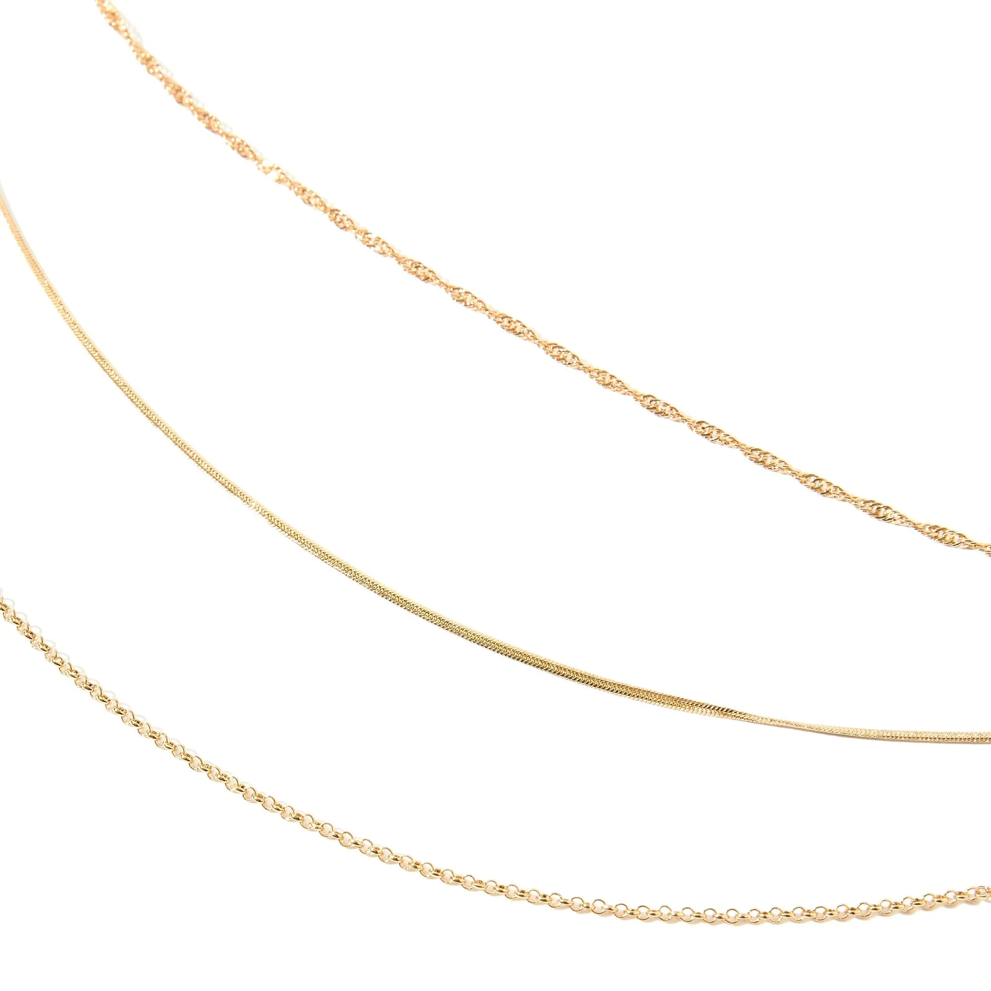 Accessorize London Women's Romantic Ramble set of 3 Delicate Chain Necklace