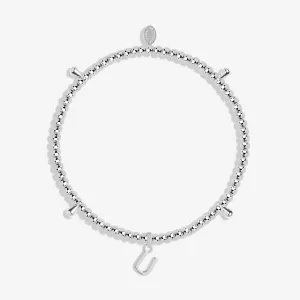 Alphabet A Little U Silver Plated Bracelet 7762