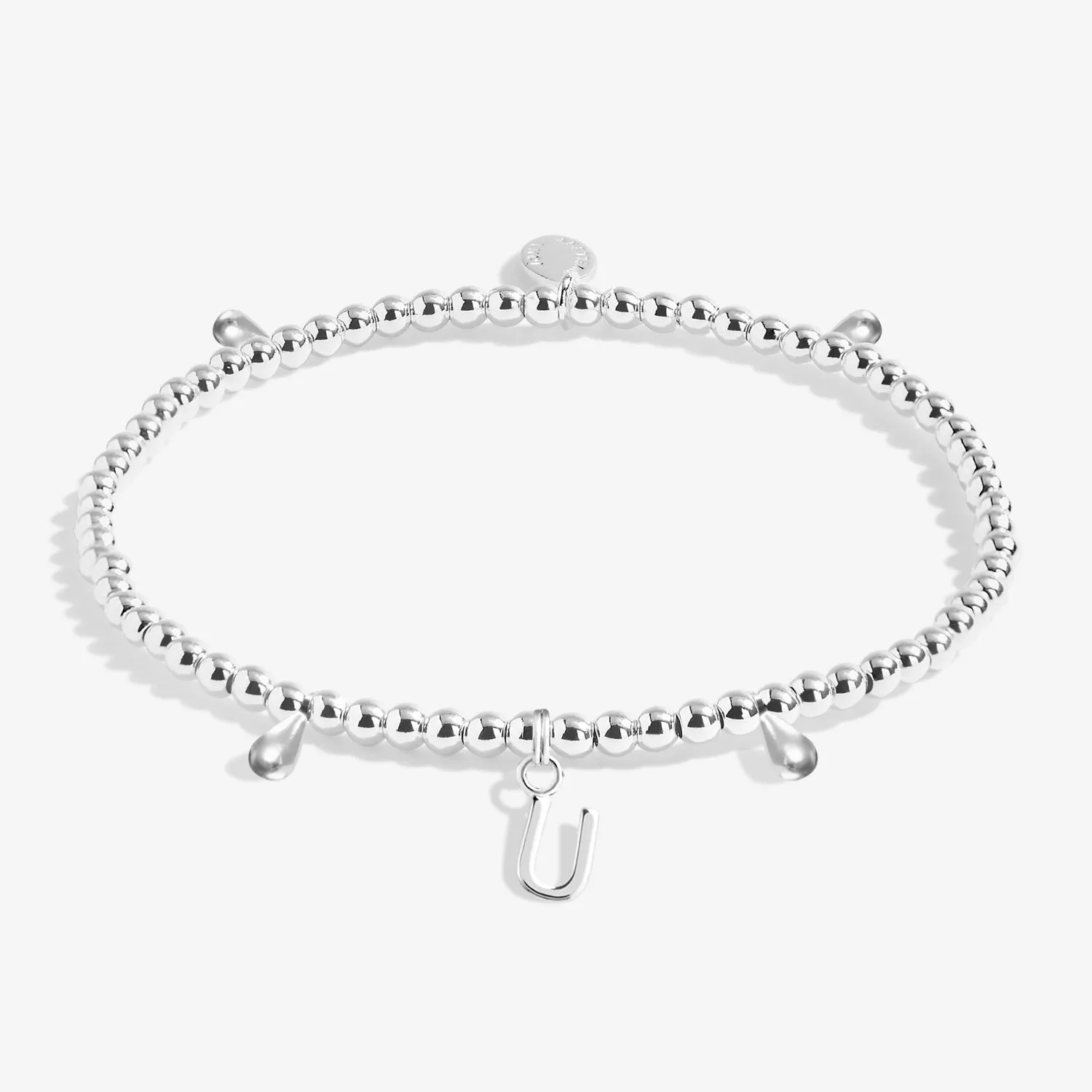 Alphabet A Little U Silver Plated Bracelet 7762