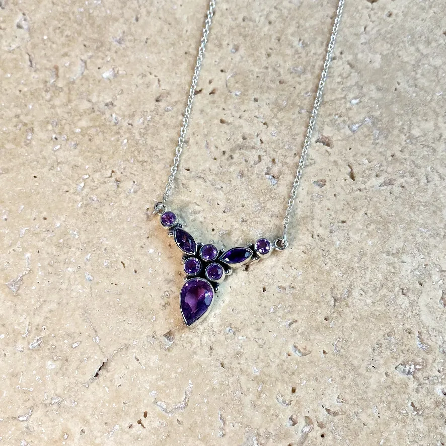 Amethyst Gemstone Necklace - Belize