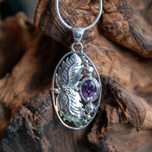 Amethyst Ivy Leaf Pendant