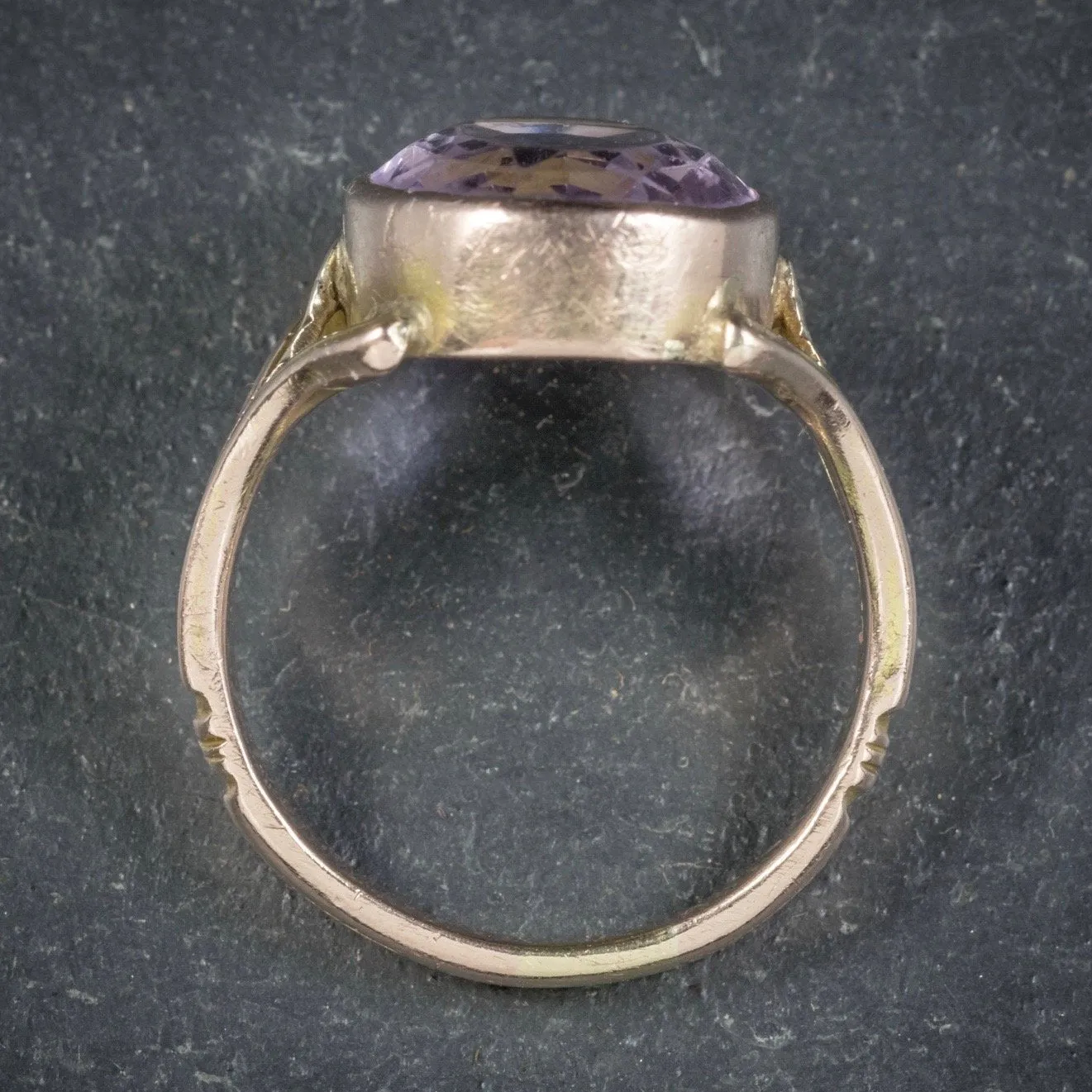 Antique Arts And Crafts Purple Spinel Ring 15Ct Gold Circa 1900