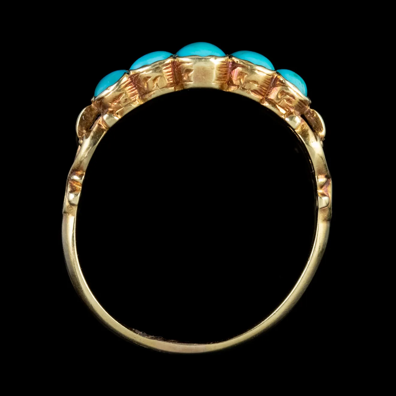 Antique Georgian Turquoise Ring 18Ct Gold Circa 1800