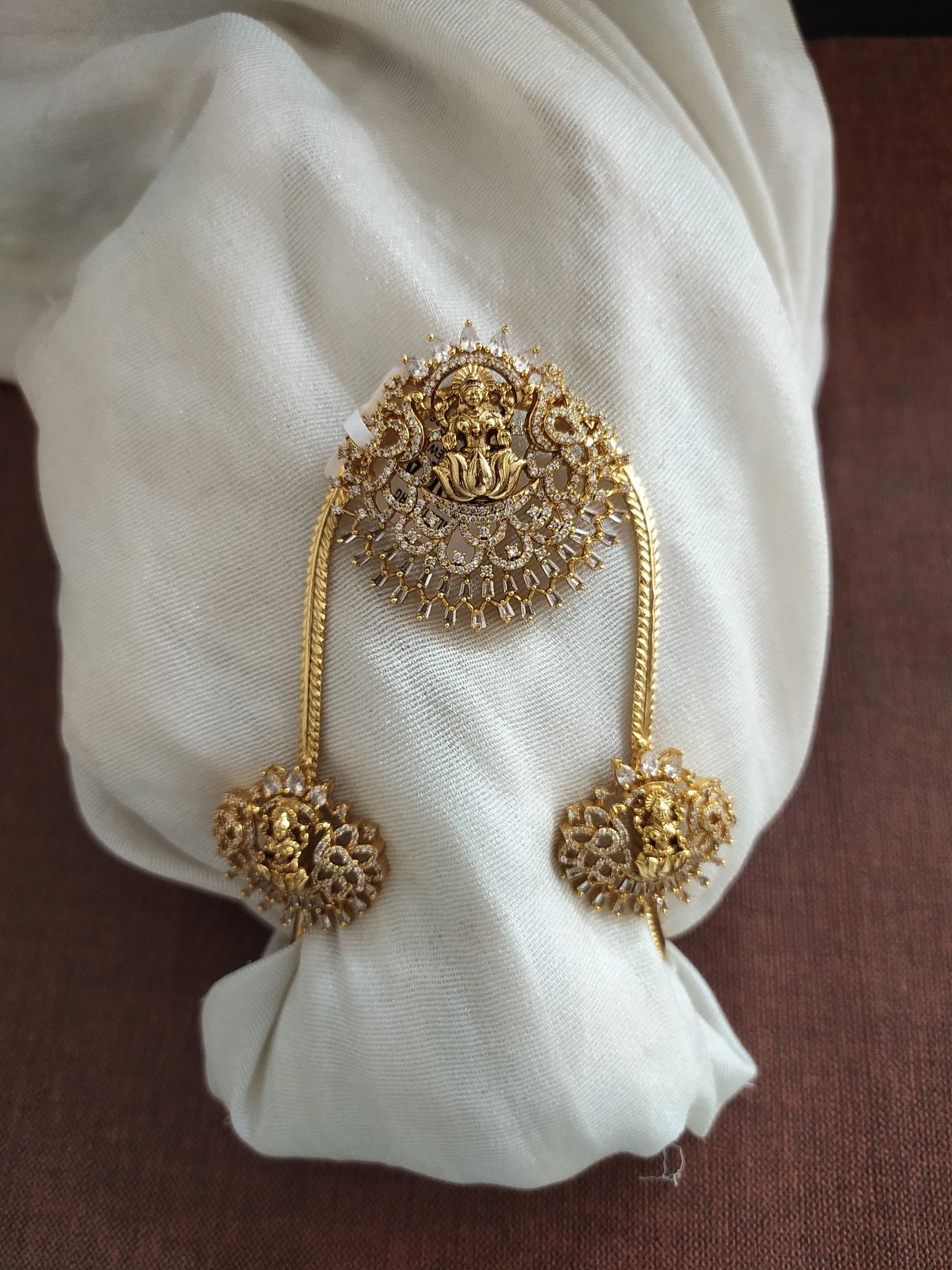 Antique Lakshmi-Designed Bajuband with Zircon Stones