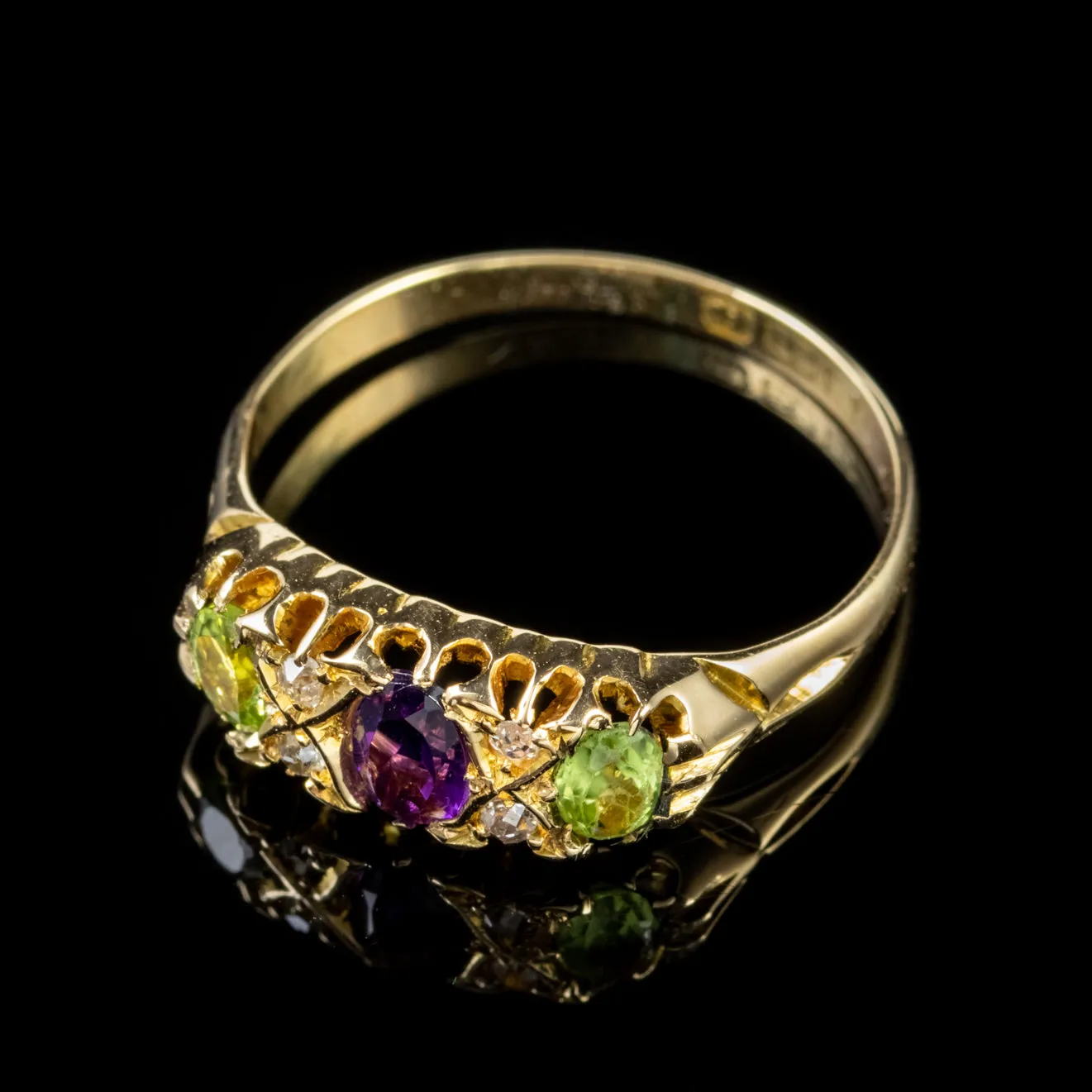 Antique Suffragette Edwardian 18Ct Gold Ring Circa 1910