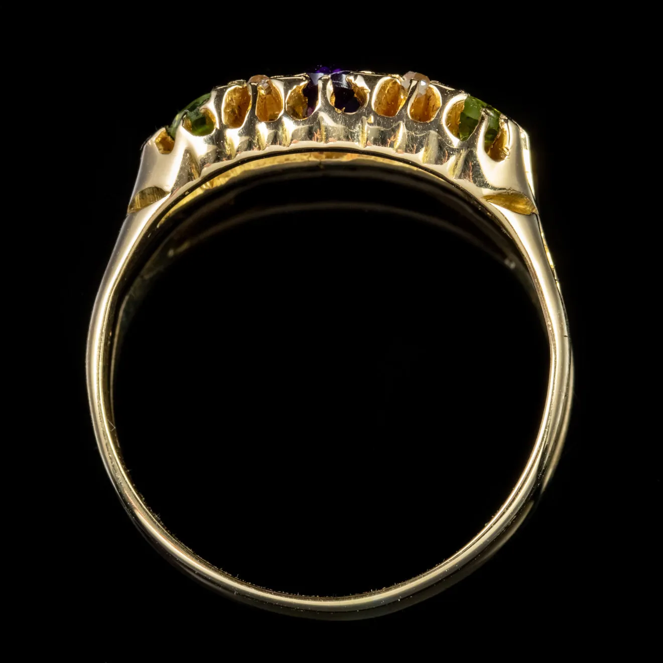 Antique Suffragette Edwardian 18Ct Gold Ring Circa 1910