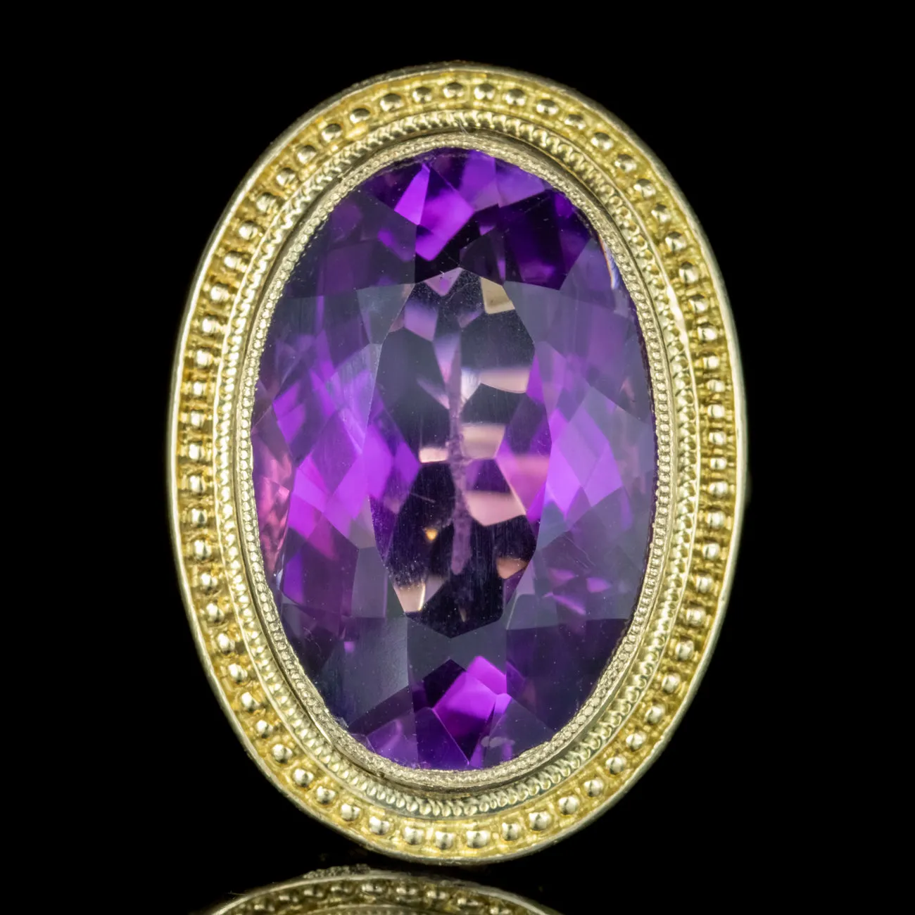 Art Deco Amethyst Cocktail Ring 12ct Amethyst