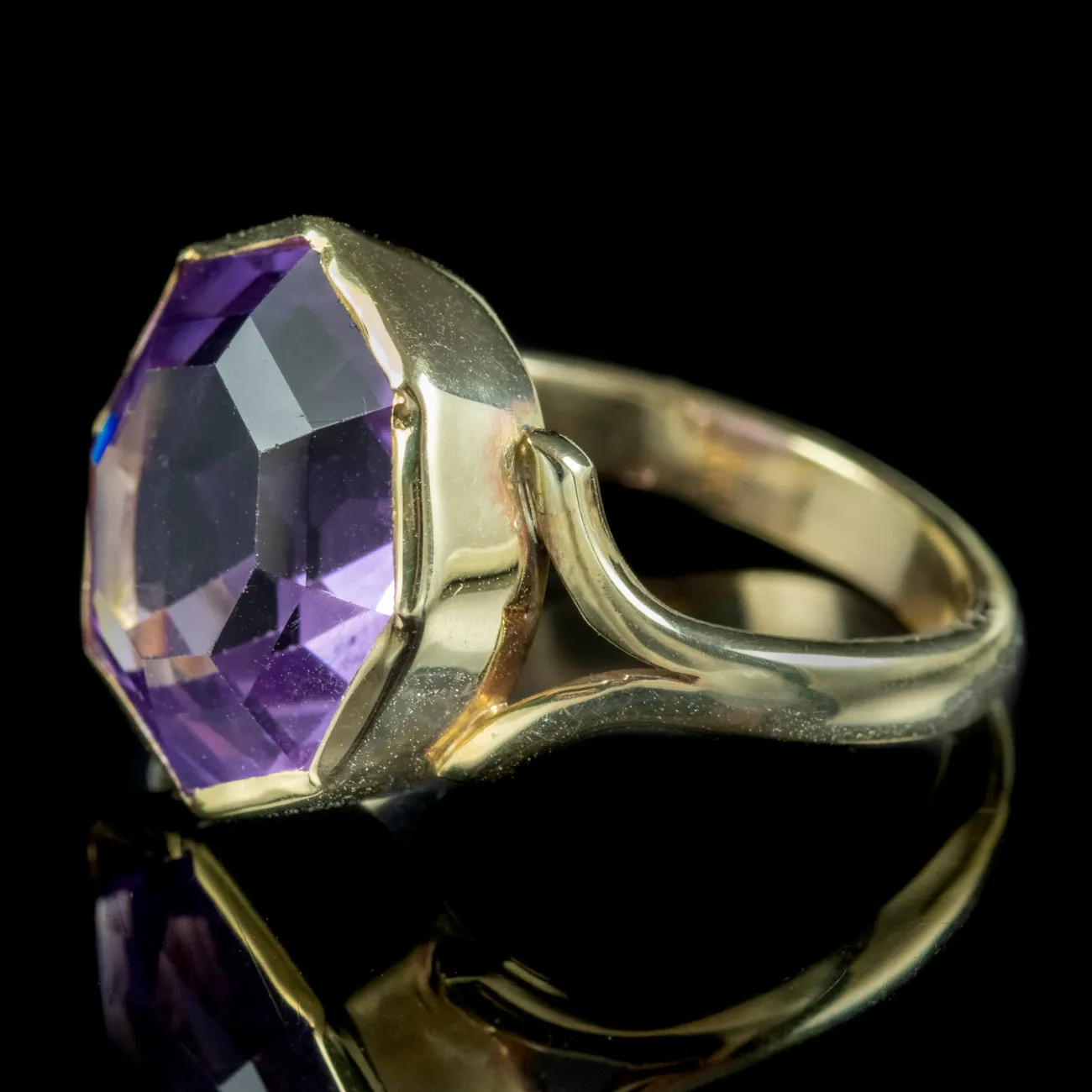 Art Deco Amethyst Ring 10ct Amethyst