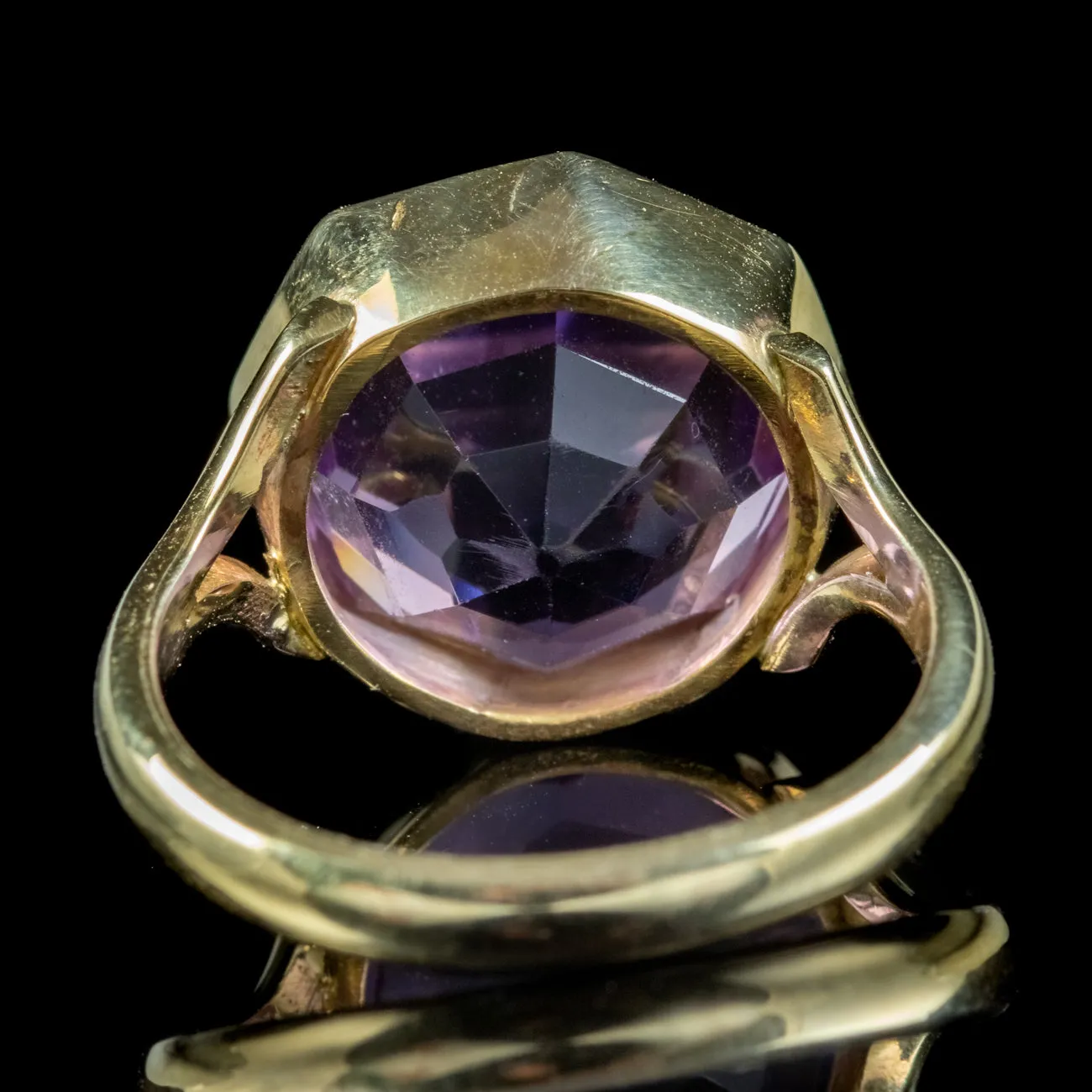 Art Deco Amethyst Ring 10ct Amethyst