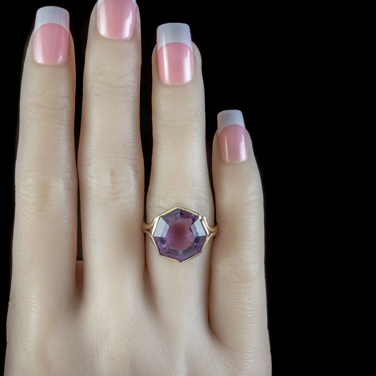 Art Deco Amethyst Ring 10ct Amethyst