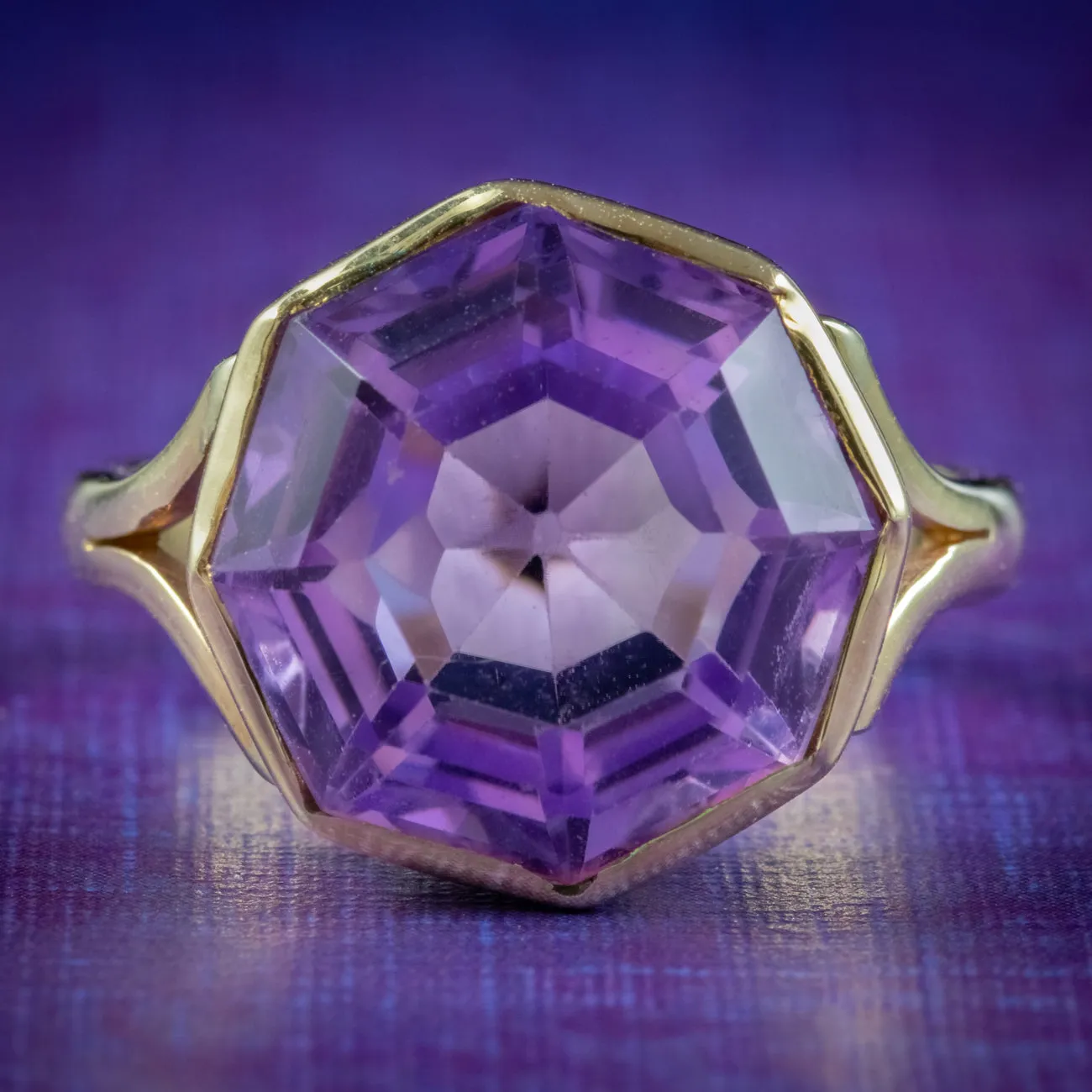 Art Deco Amethyst Ring 10ct Amethyst