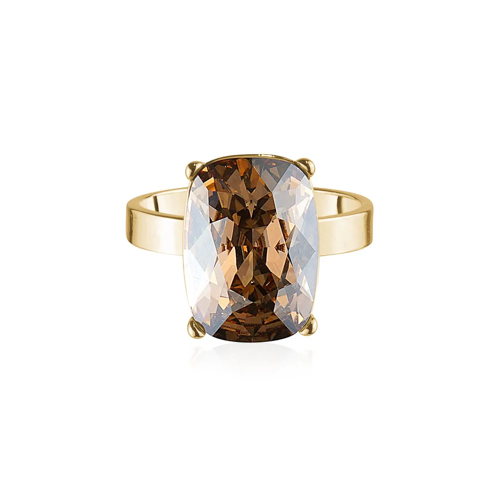 AUSTRIAN CRYSTAL EMRALD CUT RING