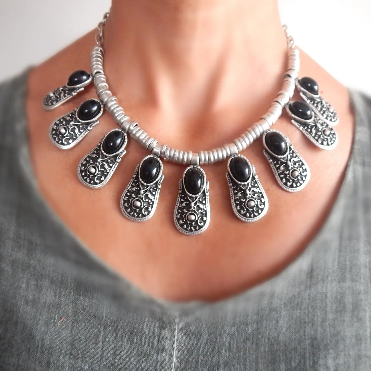 Black Lace Necklace