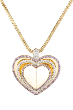 Book of Love Necklace - Purple Capsule