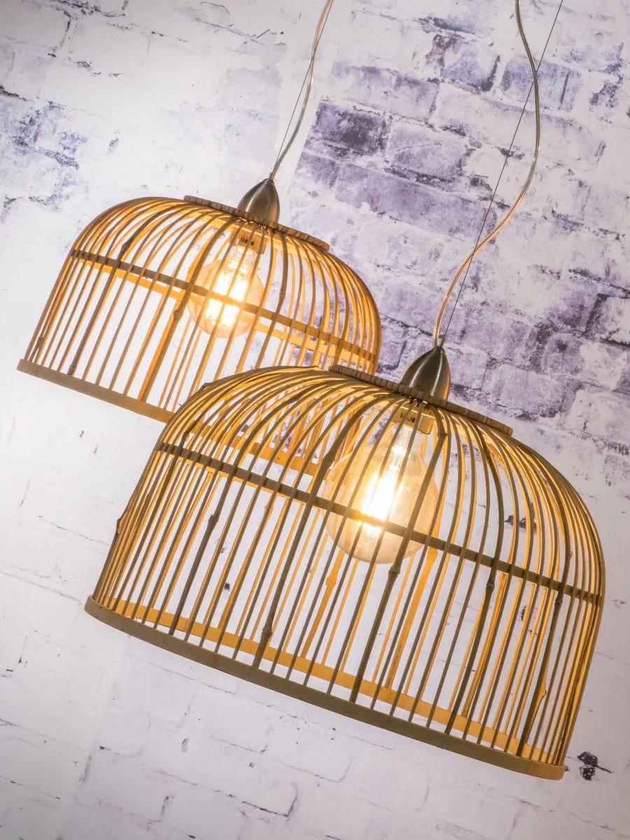 Borneo Bamboo Double Pendant Light