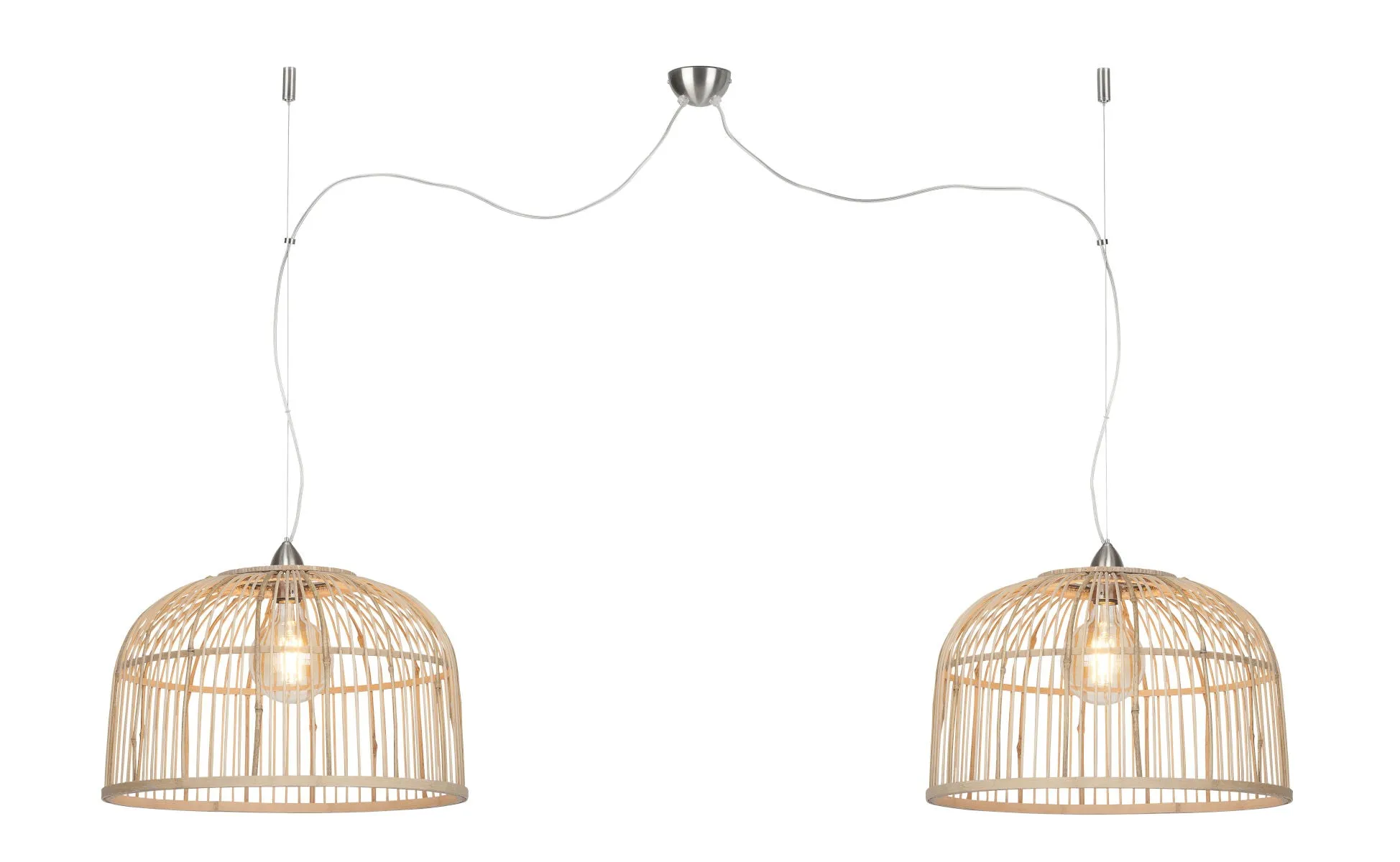 Borneo Bamboo Double Pendant Light