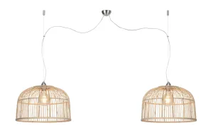 Borneo Bamboo Double Pendant Light