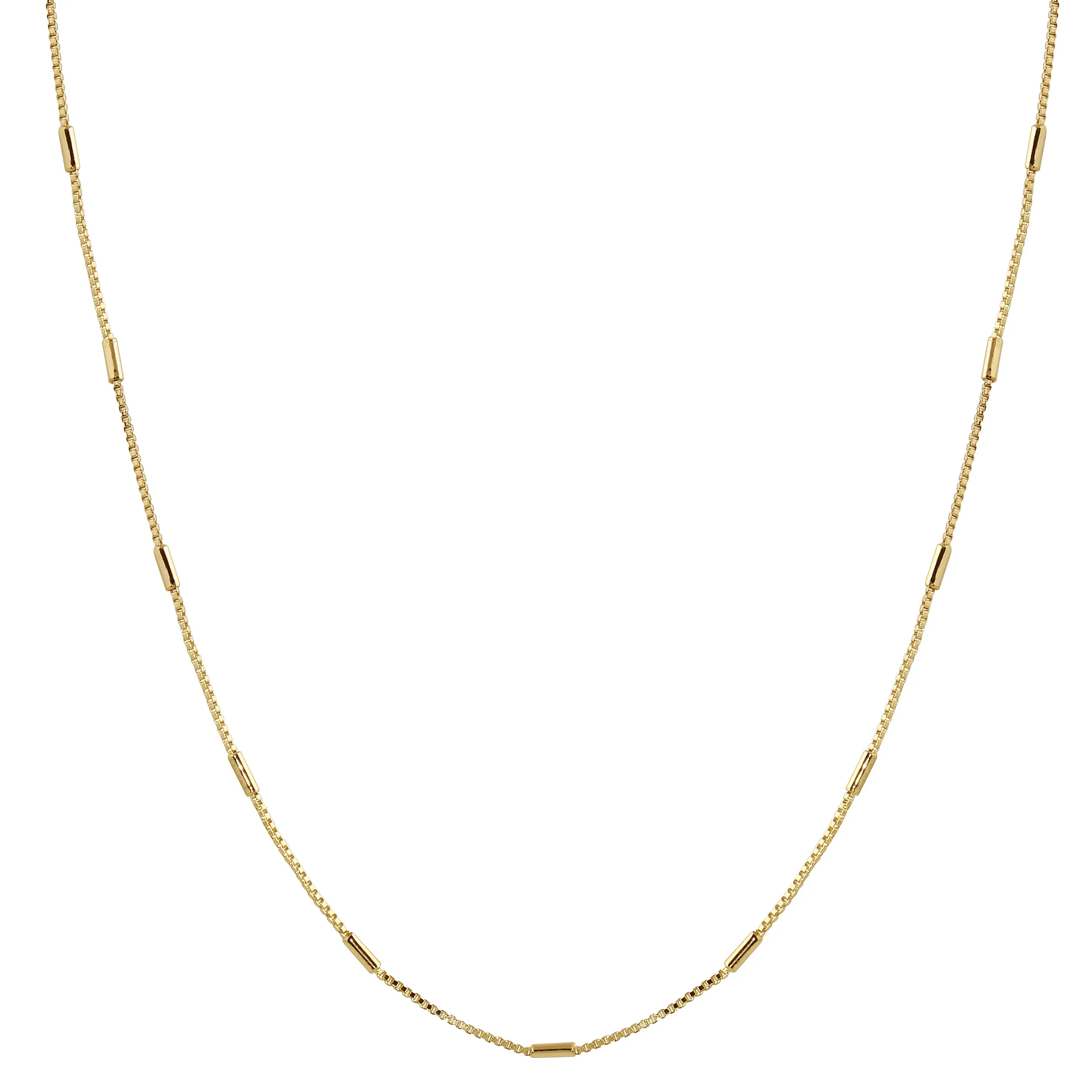 Box Chain and Tube Necklace