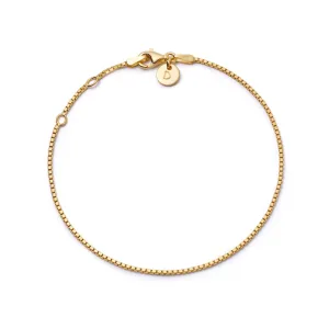 Box Layering Chain Bracelet 18ct Gold Plate