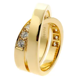 Cartier Diamond Gold Crossover Ring