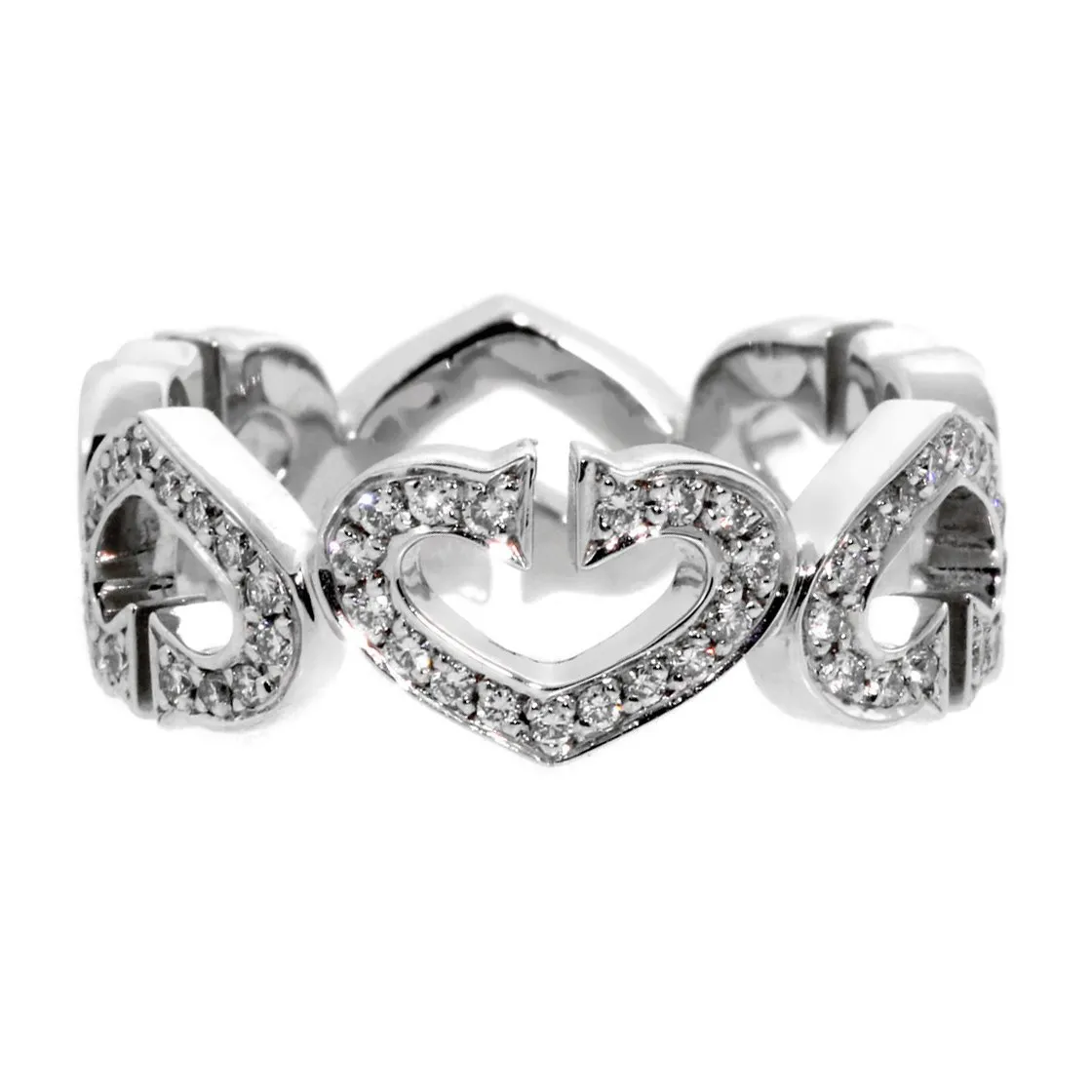 Cartier Heart Diamond Eternity White Gold Ring