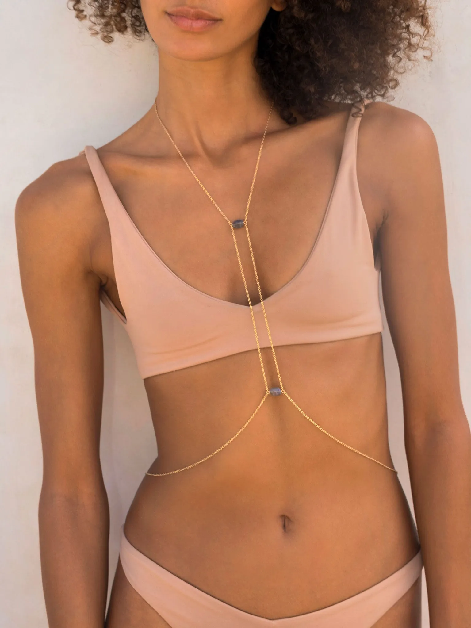 Center Point Gemstone Body Chain