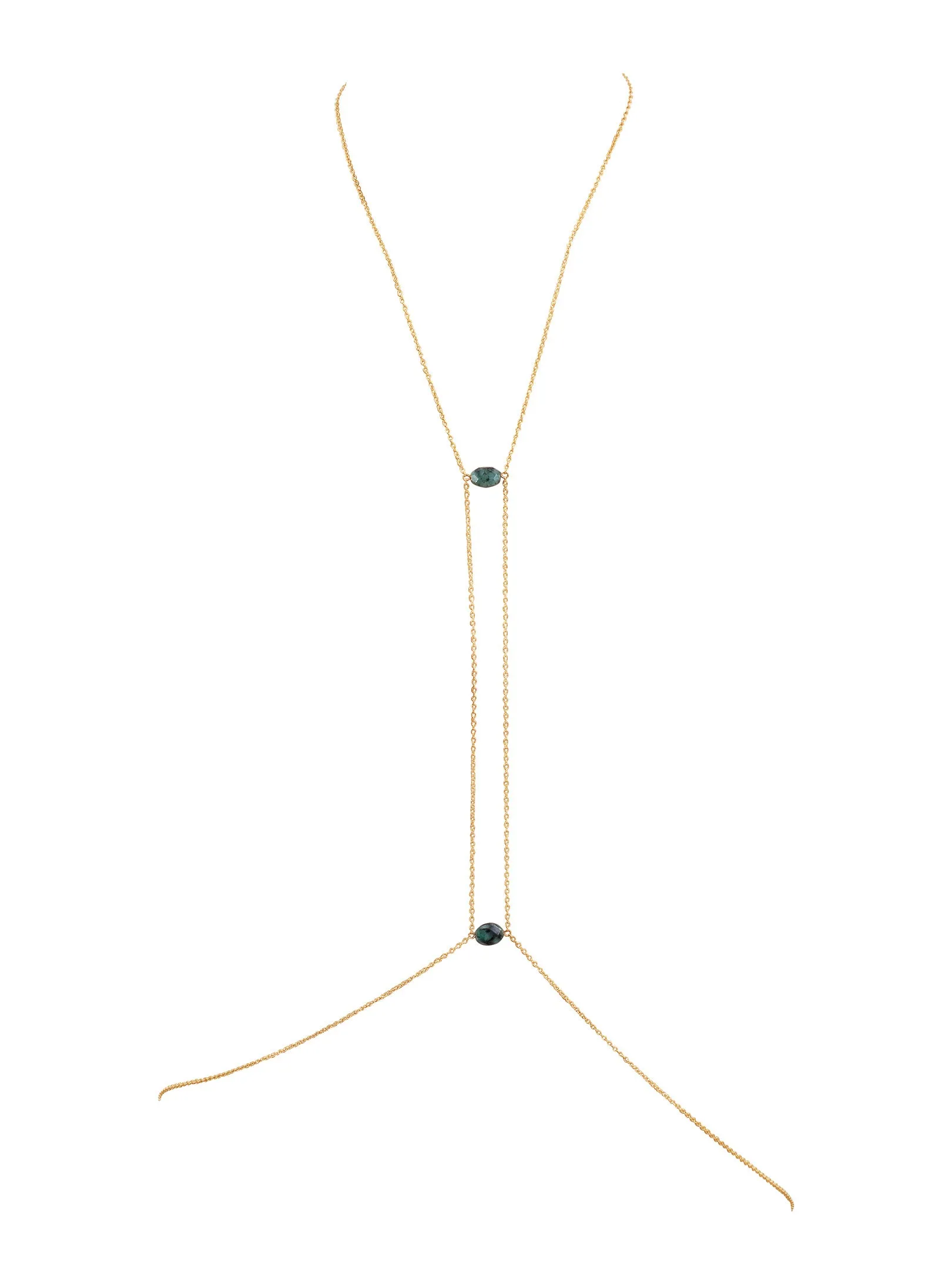 Center Point Gemstone Body Chain