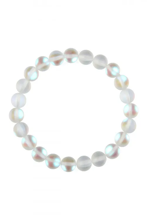 CHIC COLORED MERMAID GLASS STRETCH BRACELET