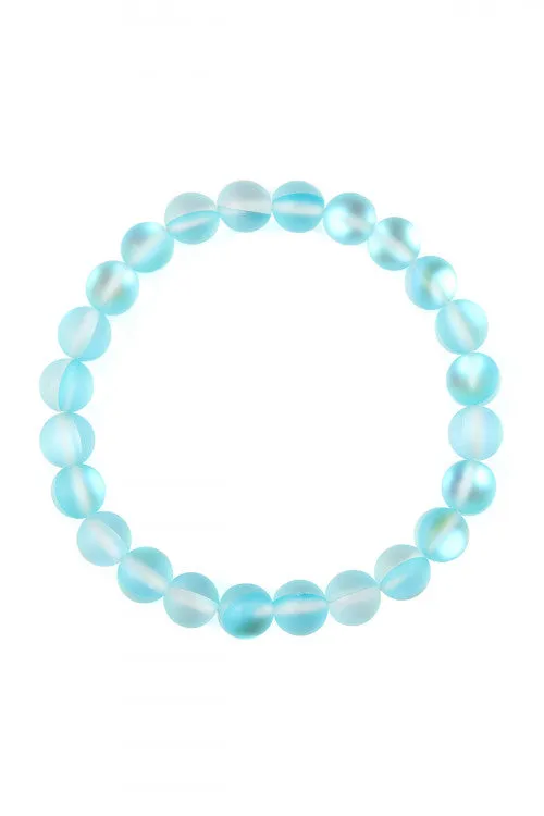 CHIC COLORED MERMAID GLASS STRETCH BRACELET