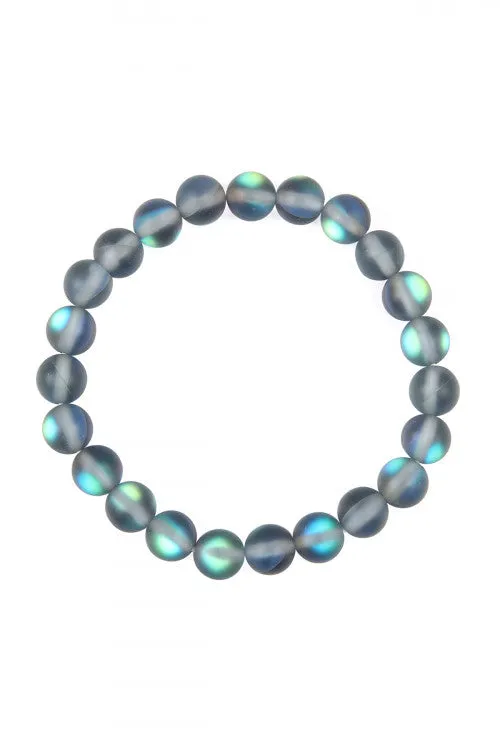 CHIC COLORED MERMAID GLASS STRETCH BRACELET