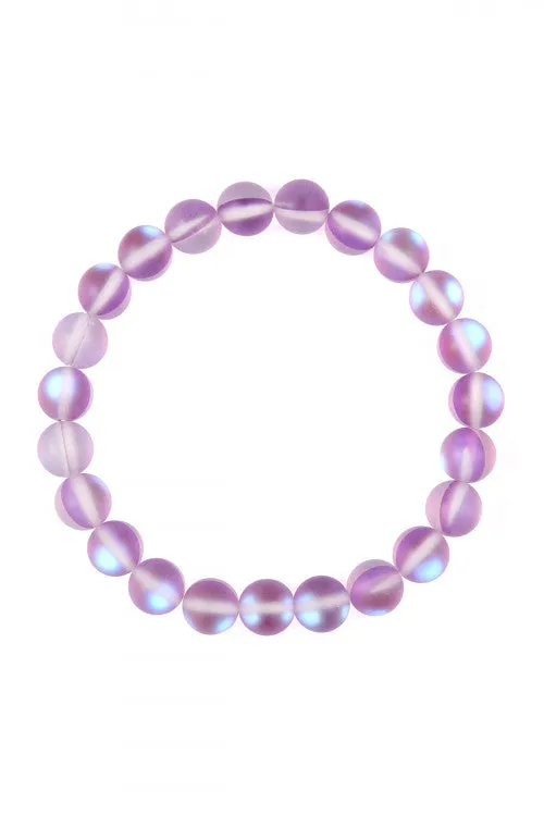 CHIC COLORED MERMAID GLASS STRETCH BRACELET