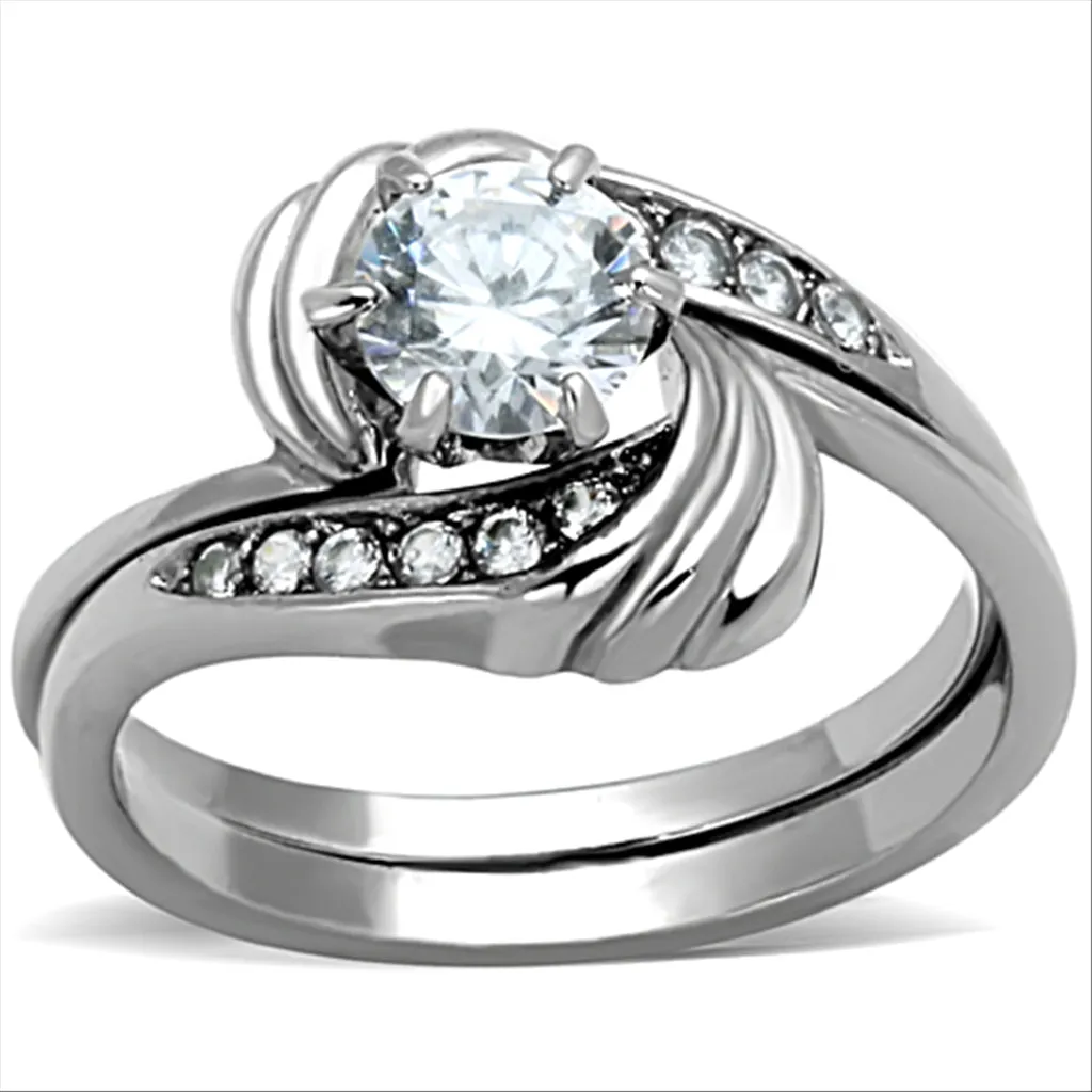 CJG2042 Stainless Steel AAA Grade CZ Ring