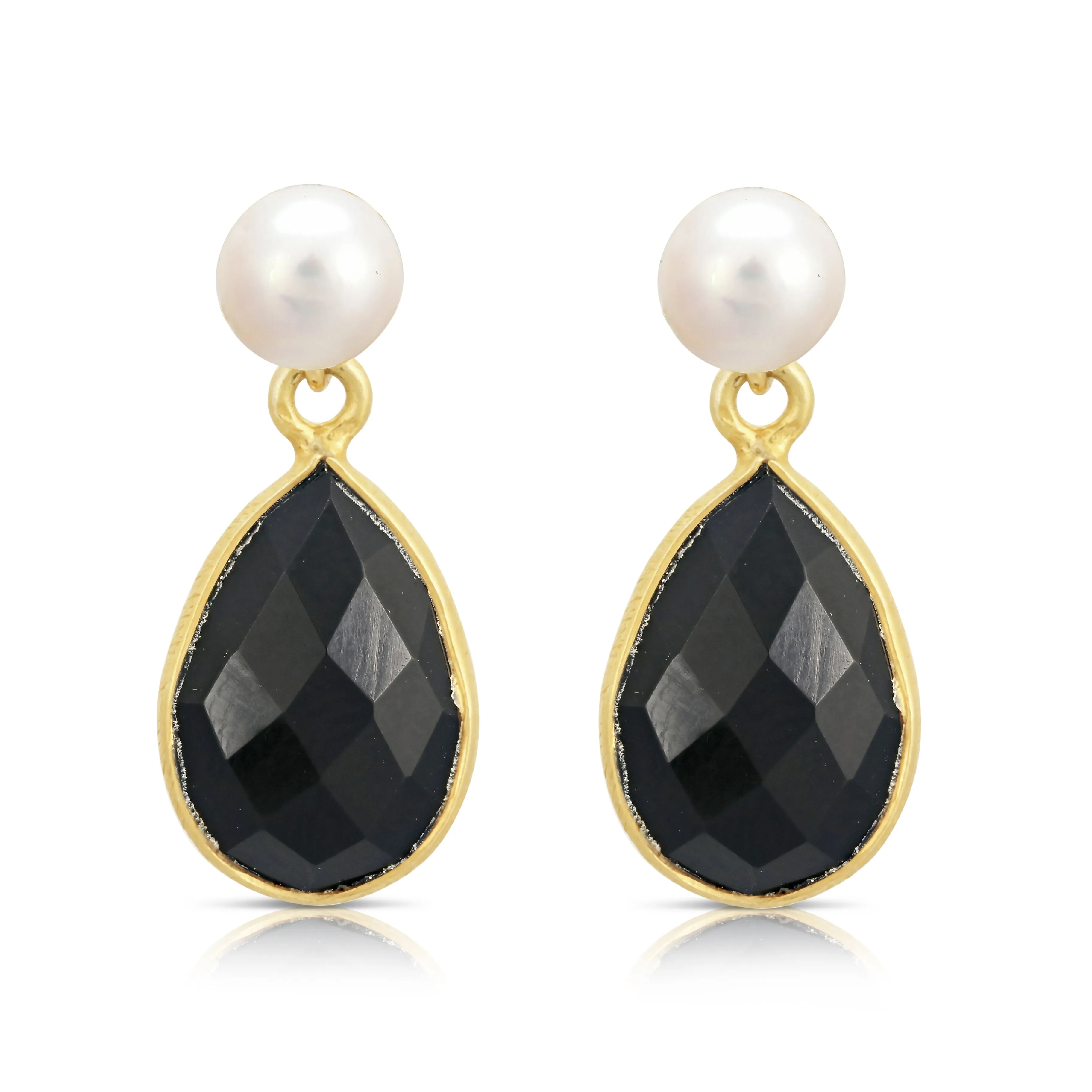 Clara Cultured Freshwater Pearl & Spinel Drop Earrings