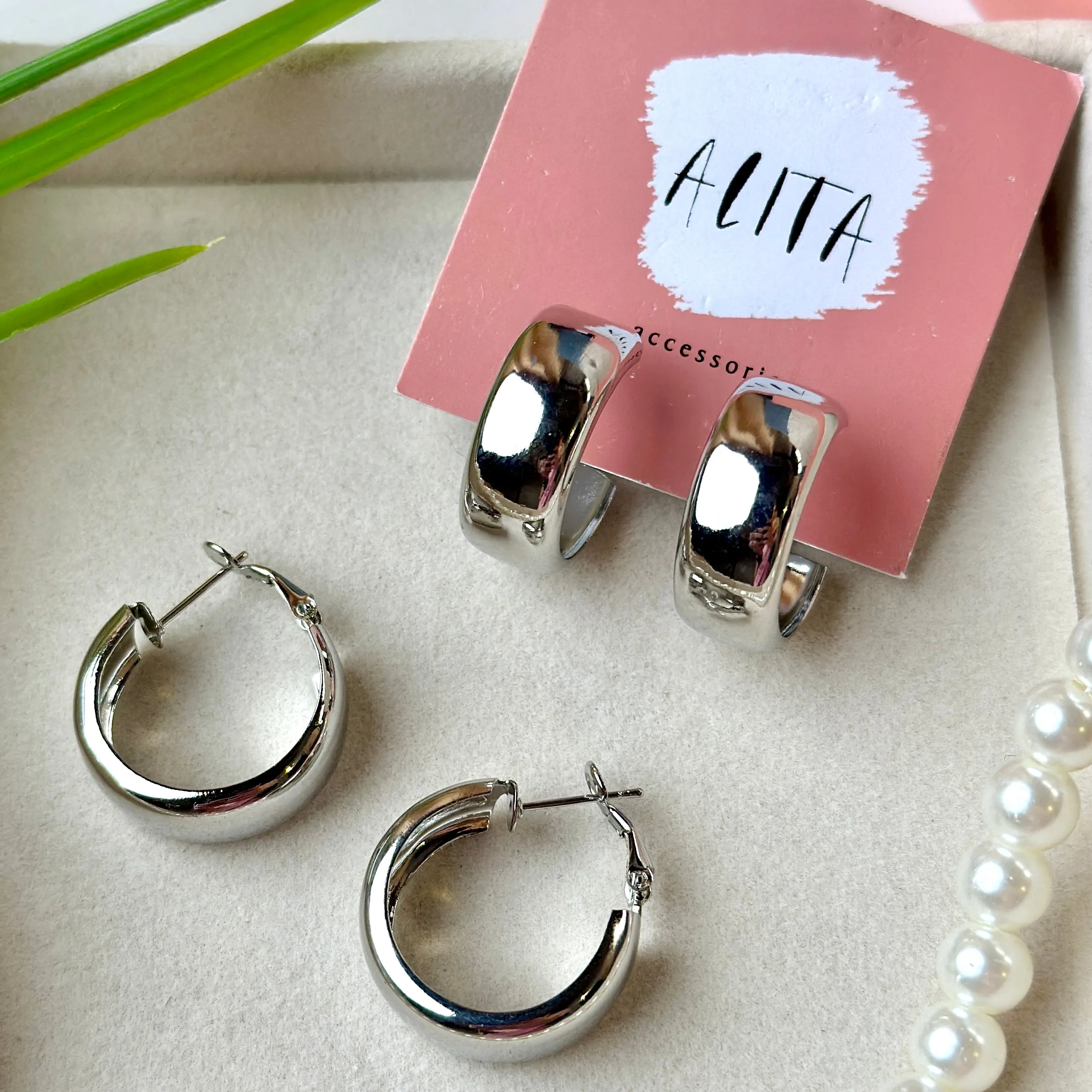 Classic Silver Hoops