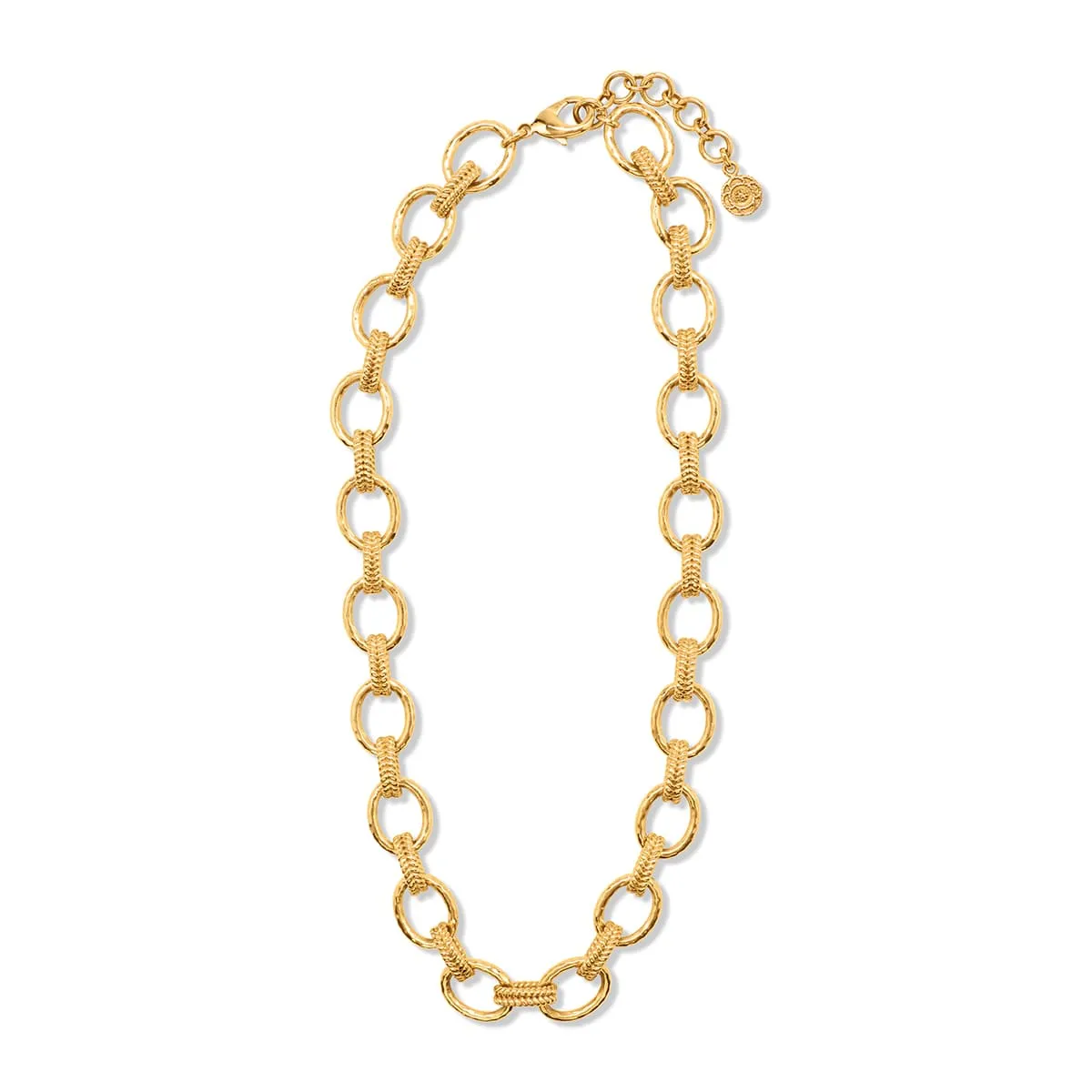 Cleopatra Regal Link Necklace, 16" 2" - Gold