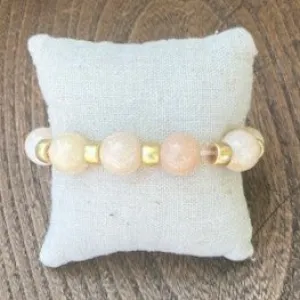 Colored Bead & Gold Spacer Bracelets