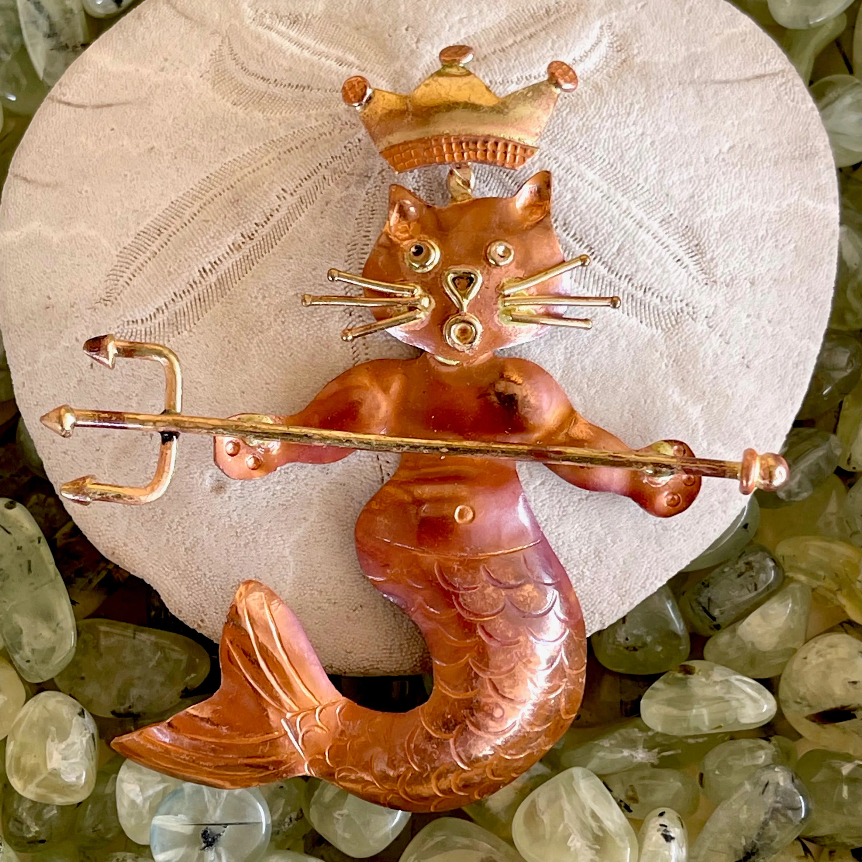 Copper Cat Queen Neptune Pendant