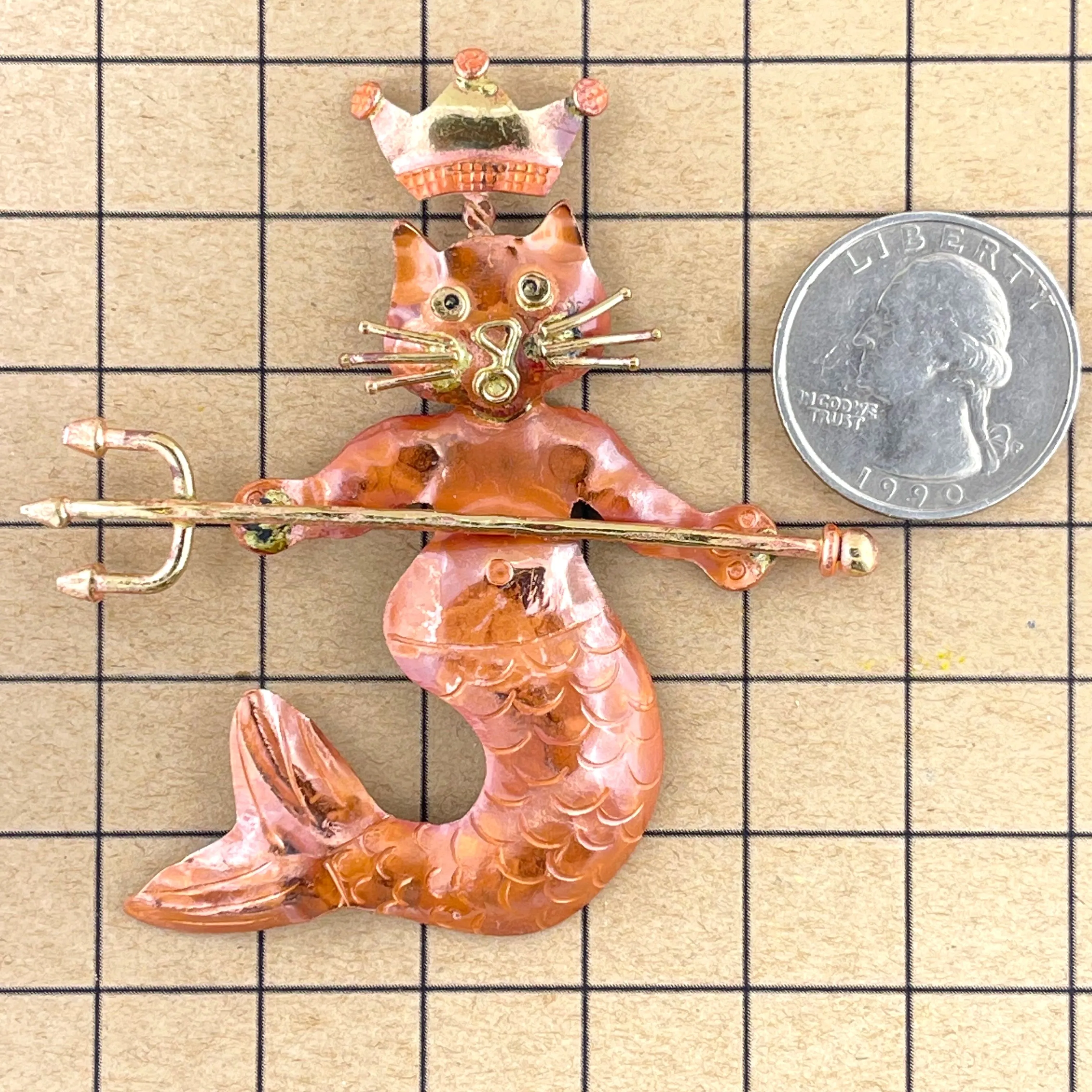 Copper Cat Queen Neptune Pendant