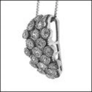 Cubic Zirconia Cz .95 Ct Round Bezels Pendant