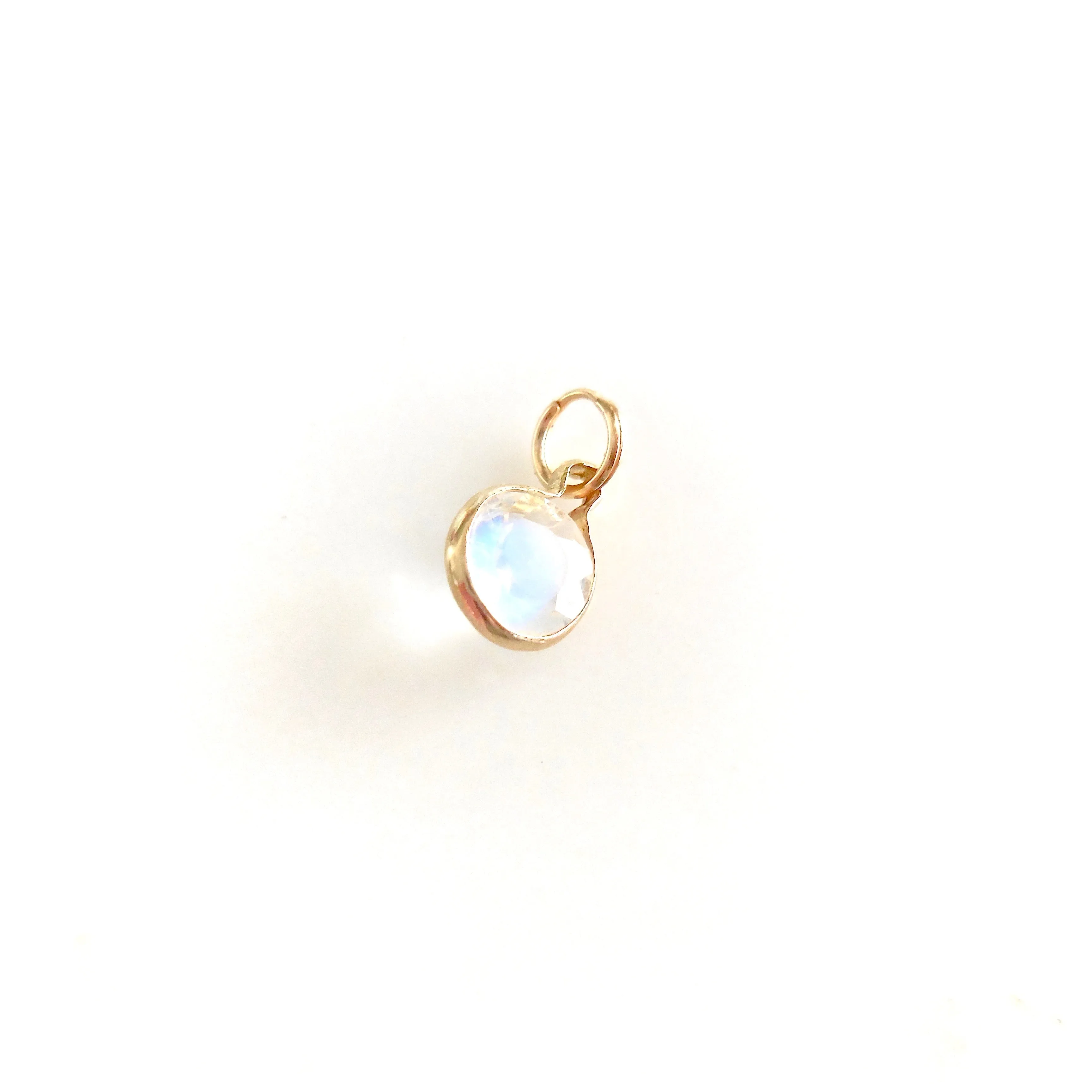 Delicate Moonstone Pendant - Moonstone Bezel Pendant in Gold or Silver - Dainty Moonstone Necklace