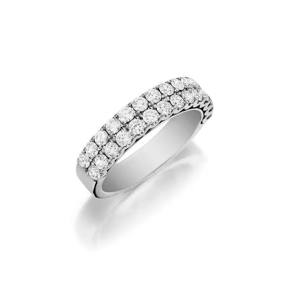 Double Row Prong Set Diamond Band