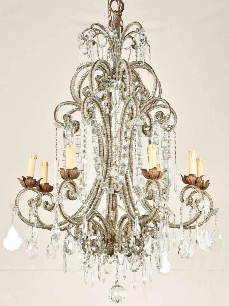 Elegant 19th century Italian chandelier - 8 globes 41¼"