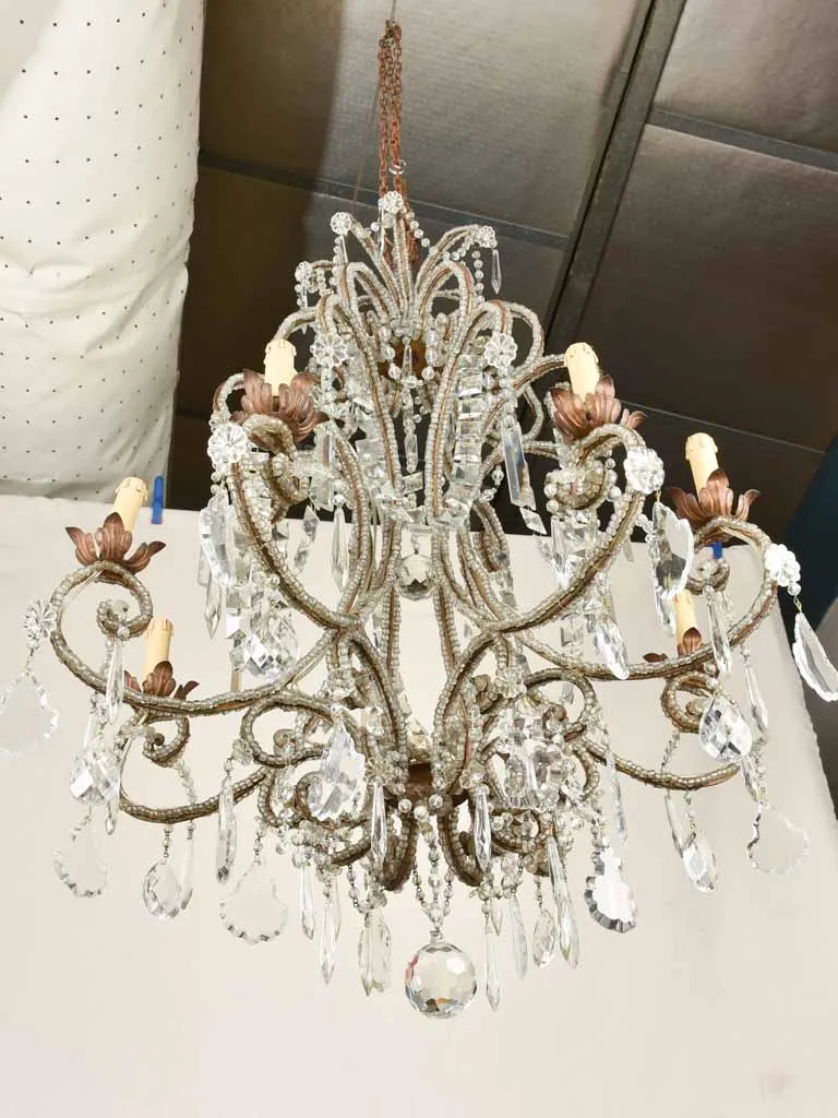 Elegant 19th century Italian chandelier - 8 globes 41¼"